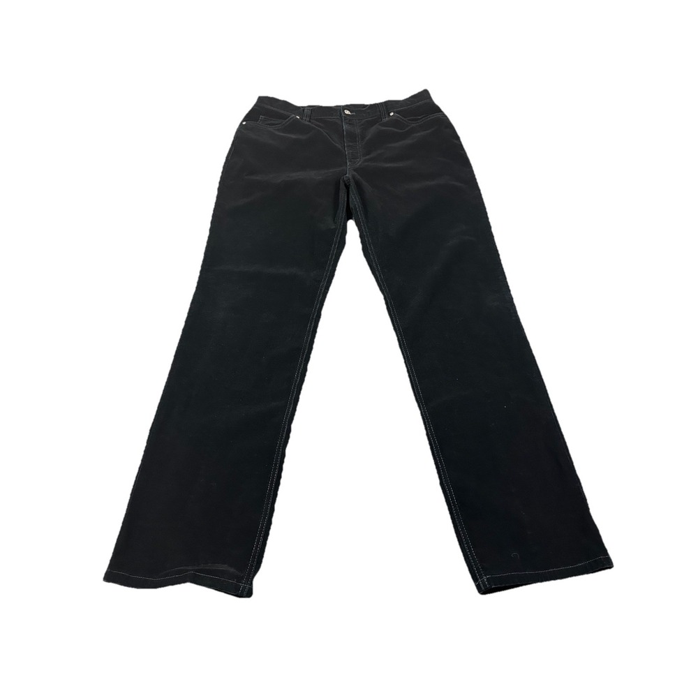 Bullock & Jones Mens Black Corduroy Pants Straight Leg 5-Pocket 38x34 Macedonia